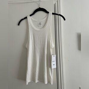 RVC Selects ribbed white tank